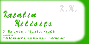 katalin milisits business card